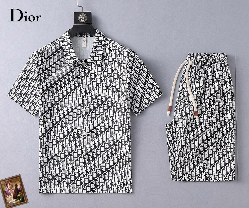 Dior summer new shirt short sleeve shorts Suit N42503