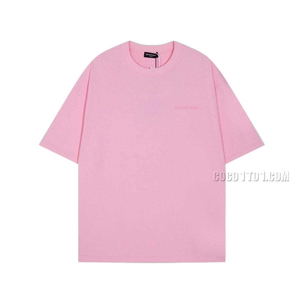 BALENCIAGA Parisian House  Classic Front and Back Letter Print Short Sleeve T-ShirtL