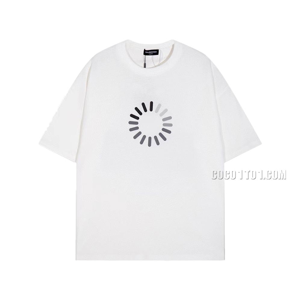 BALENCIAGA Parisian House Printed Short Sleeve T-ShirtL