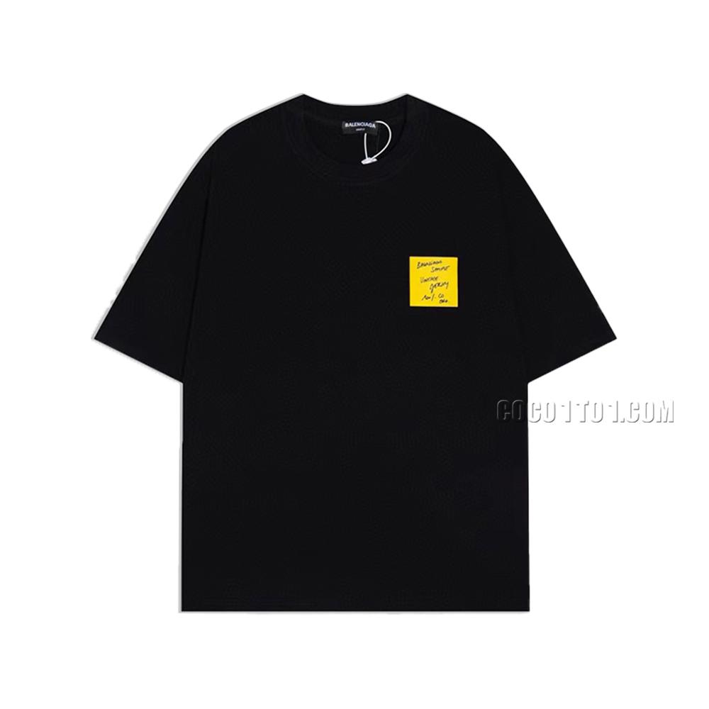 BALENCIAGA Parisian House  Post-it Note Short Sleeve T-ShirtL