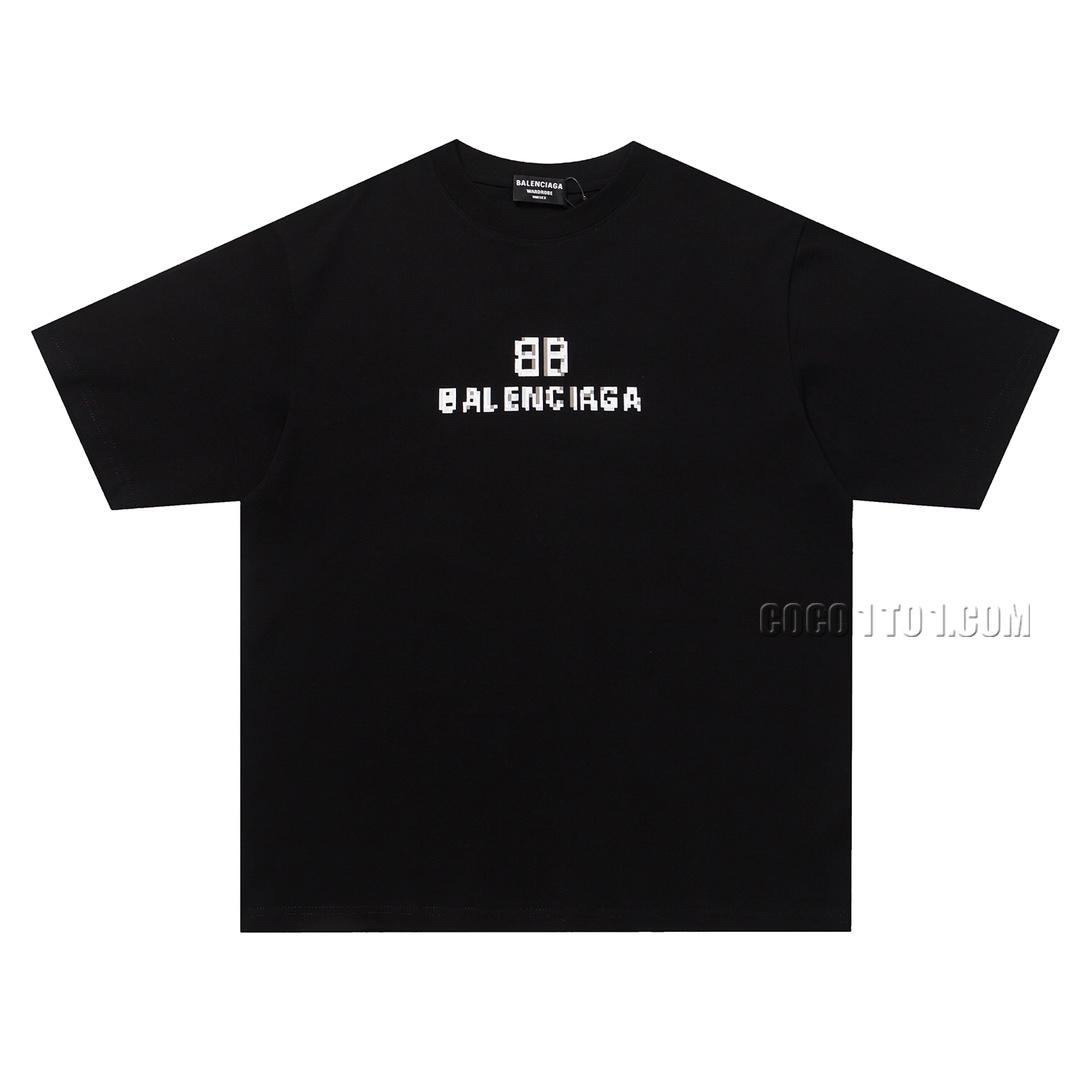 Balenciaga 24SS Mosaic BLCG Logo Short Sleeve T-shirt