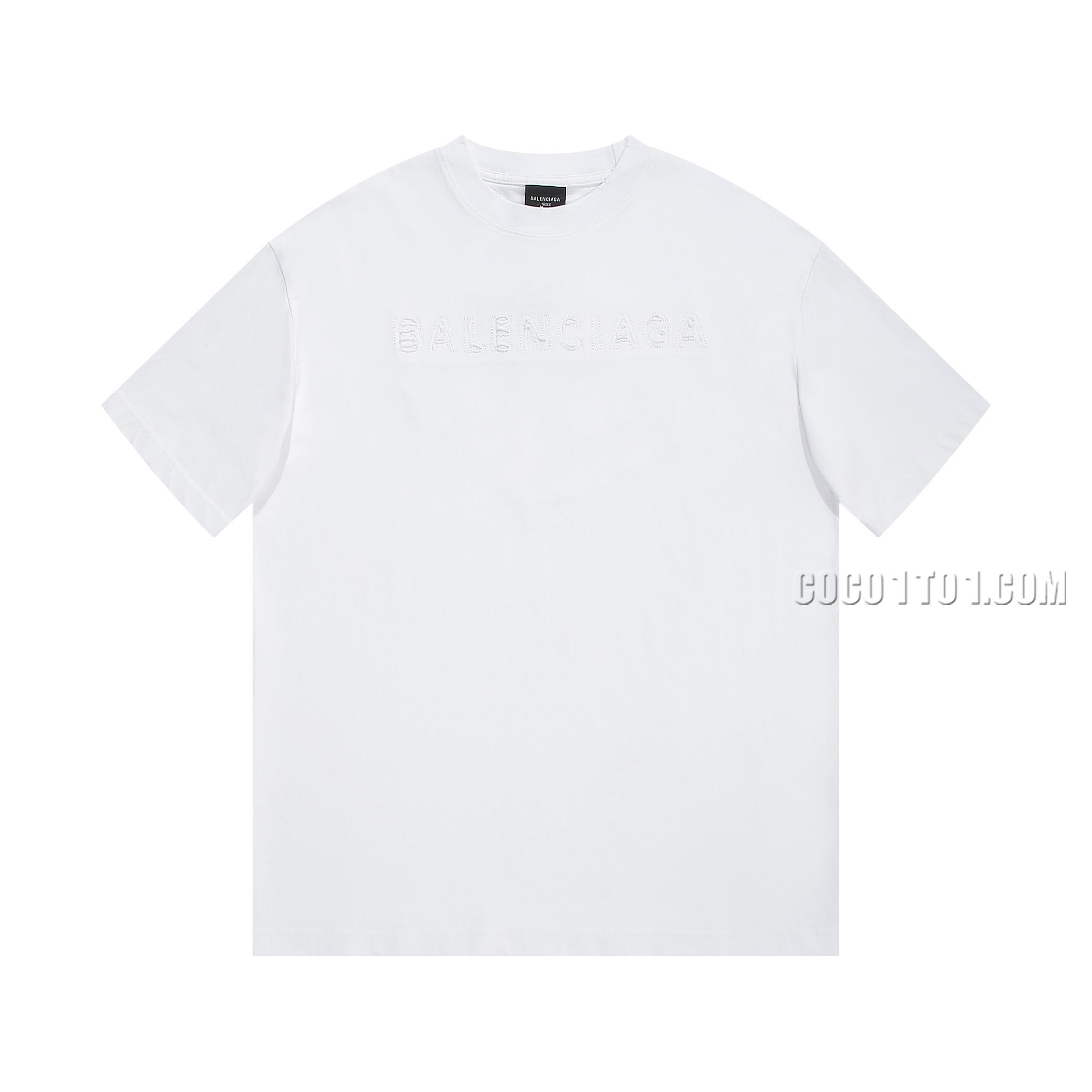 BALENCIAGA Distressed Patch Washed Vintage Crafted Short Sleeve T-shirt