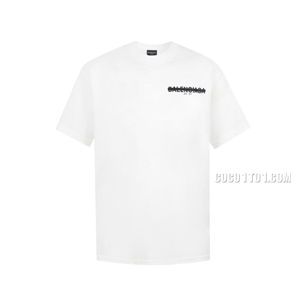 Balenciaga Graffiti Printed Short Sleeve T-shirt with English Letters
