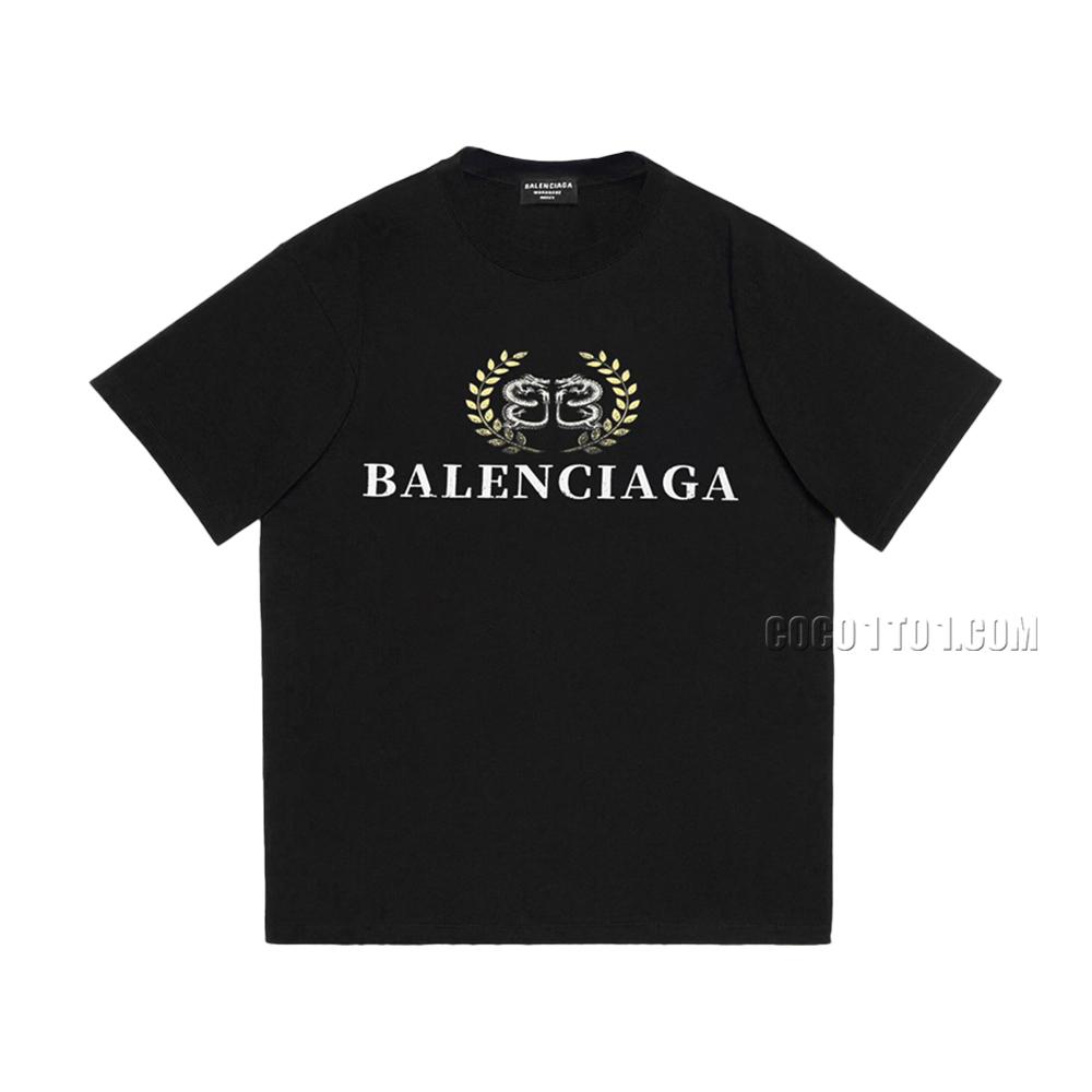 Balenciaga Dragon Year Series Dragon Year Wheat Letter Printed Short Sleeve T-shirt