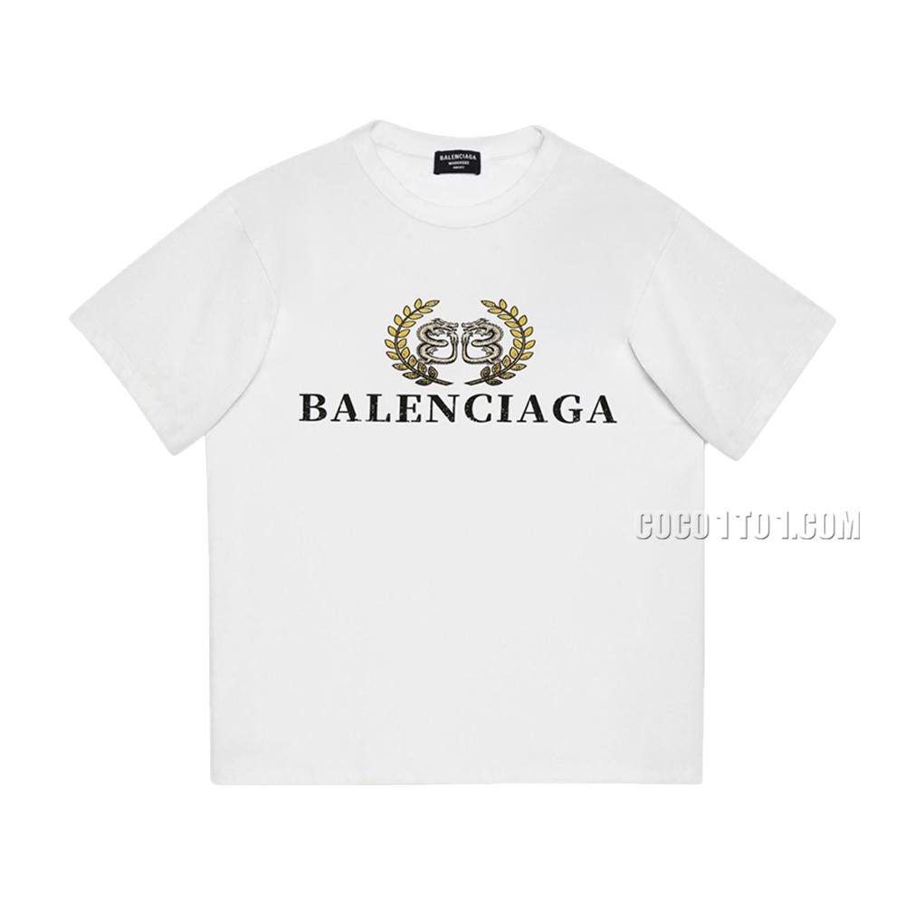 Balenciaga Dragon Year Series Dragon Year Wheat Letter Printed Short Sleeve T-shirt
