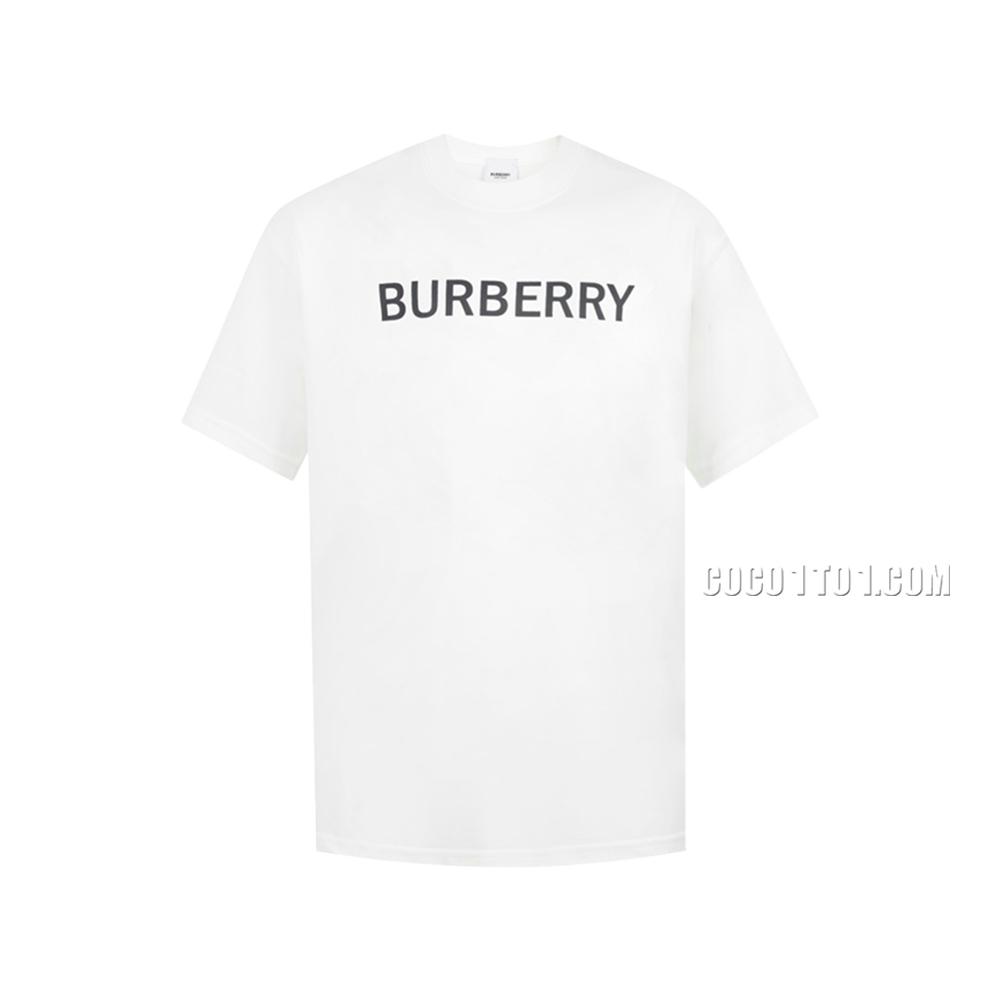 Burberry SS22 Alphabet Logo Printed Oversized Short-Sleeve
