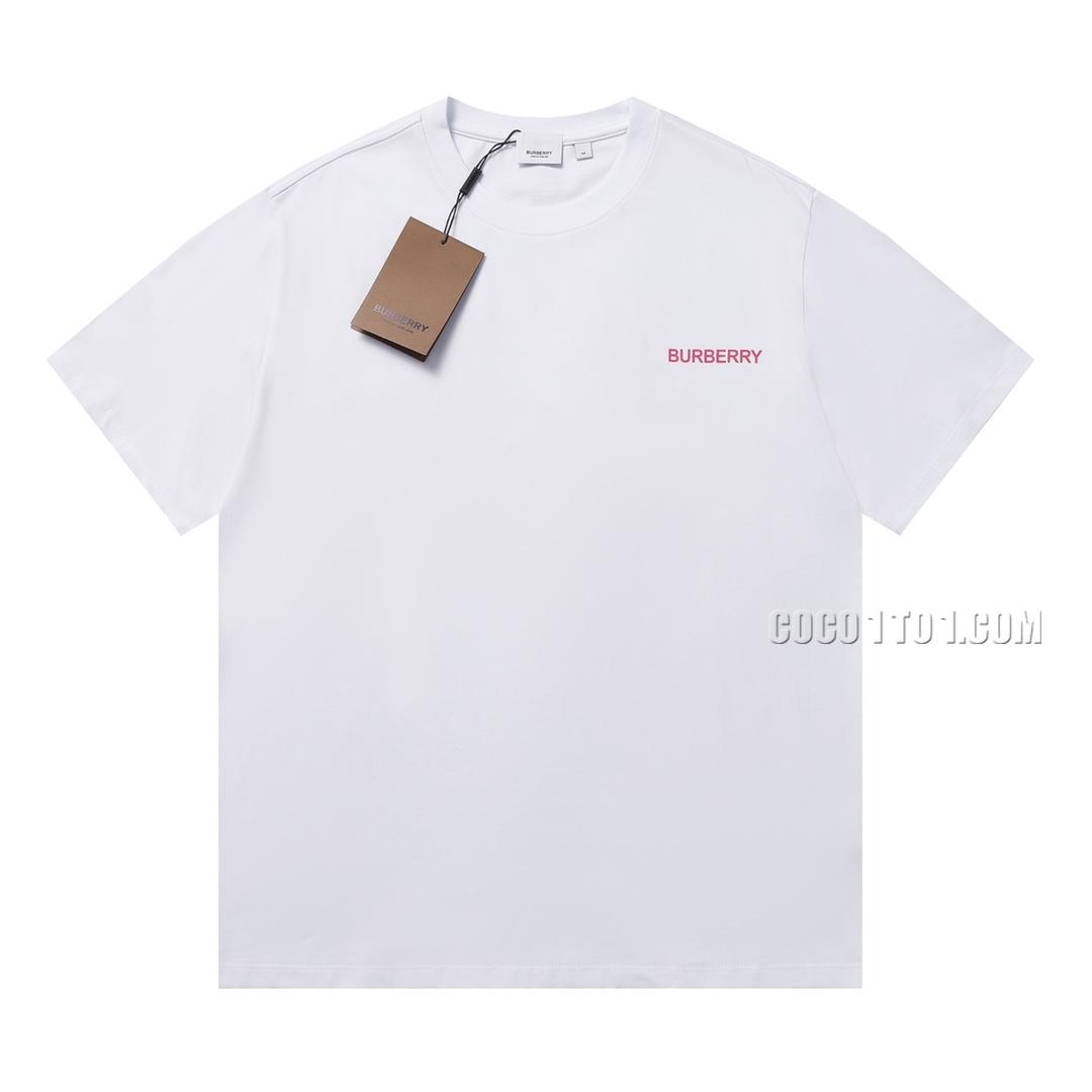 Burberry  Spring/Summer Pink War Horse Letter T-Shirt