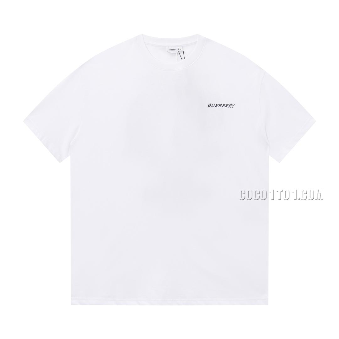BURBERRY  Latest Summer Voyage Series Ice Cream Print Foam Cotton T-Shirt