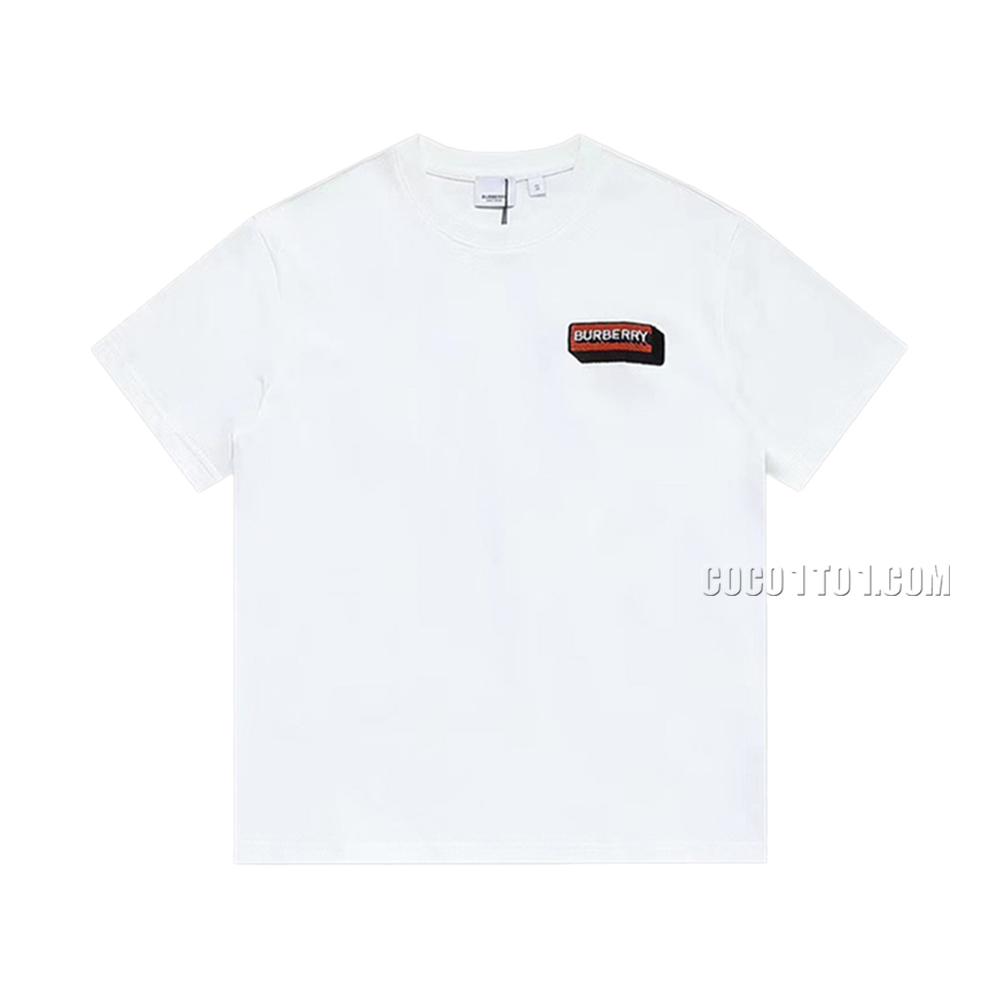 Burberry BBR Embroidered Letter Short-Sleeve T-Shirt
