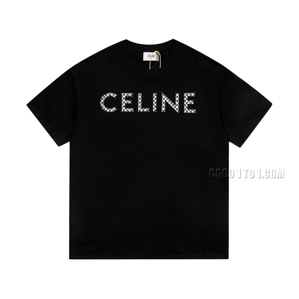 The New Arrival CELINE Simple Color Block Short-Sleeve T-Shirt
