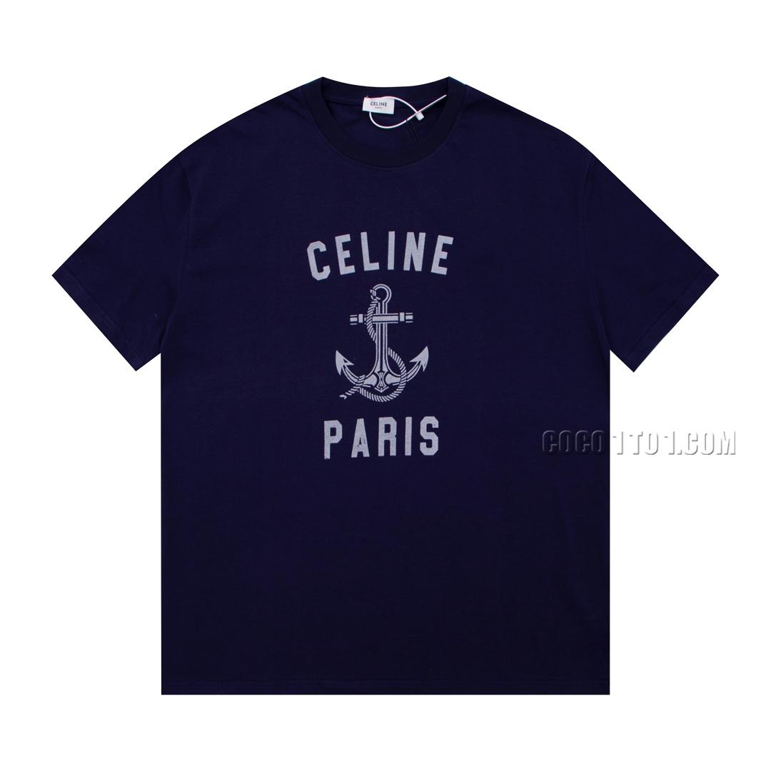 CELINE Classic Velvet Print T-Shirt from France