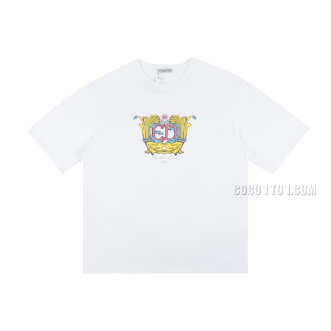 DIOR SS New Sparkling Print Round Neck Short-Sleeve T-shirt