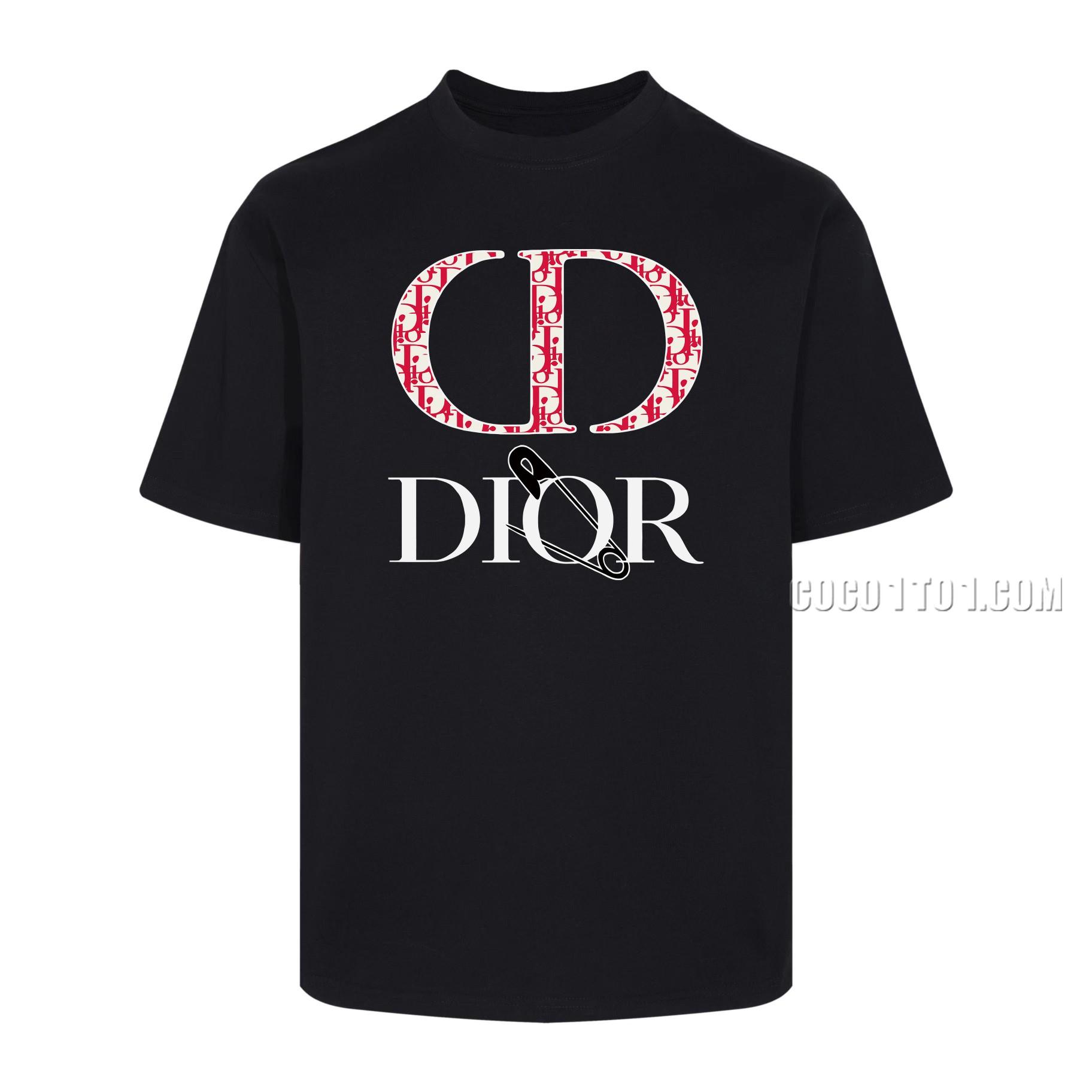 DIOR 24SS Louis Vuitton Master Hand-Designed Trendy New Printed Round Neck Short-Sleeve T-shirt