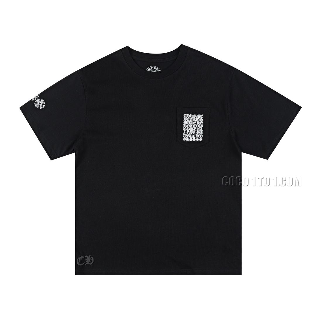 Chrome Hearts Logo All-Over Printed Pocket Sanskrit Letter Short-Sleeve T-shirt