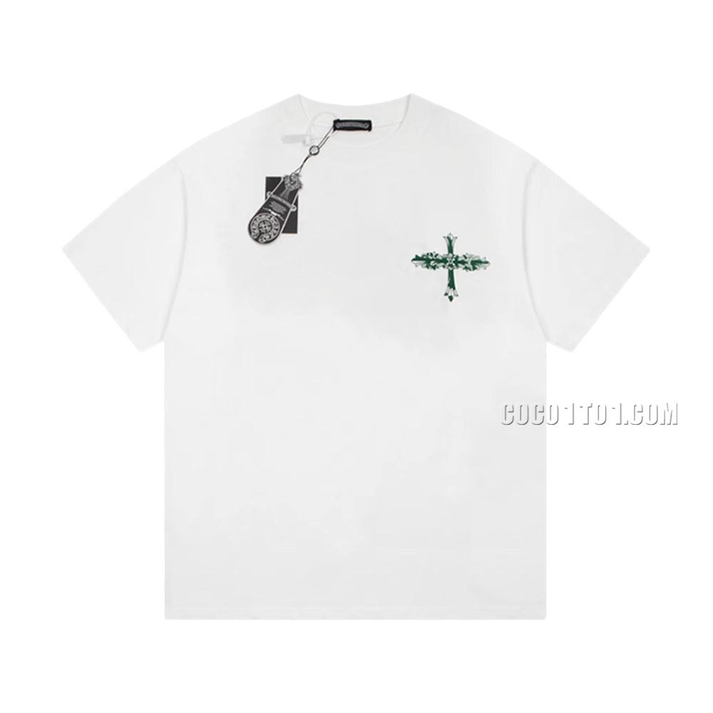 Chrome Hearts Cross Ink Splatter Distressed T-shirt