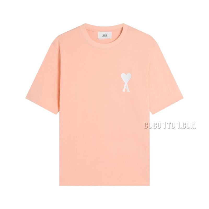 Ami Alexandre Mattiussi Pink T-shirt With Logo