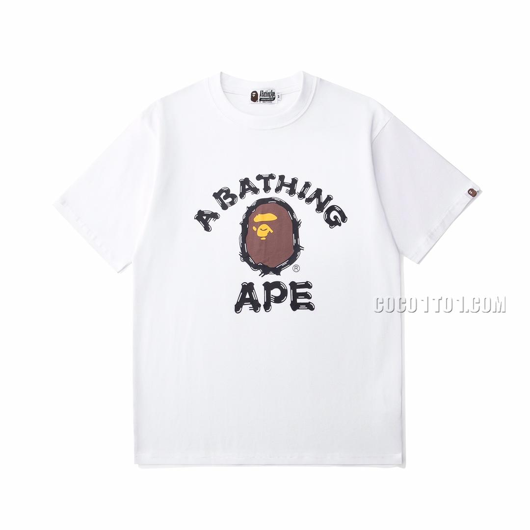 Bape Ape Head Letter Printed Short Sleeve T-shirt N42303