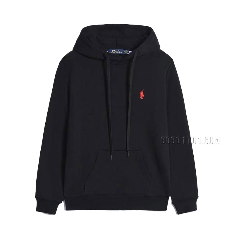 Ralph Lauren Hooded Sweatshirt Black Red