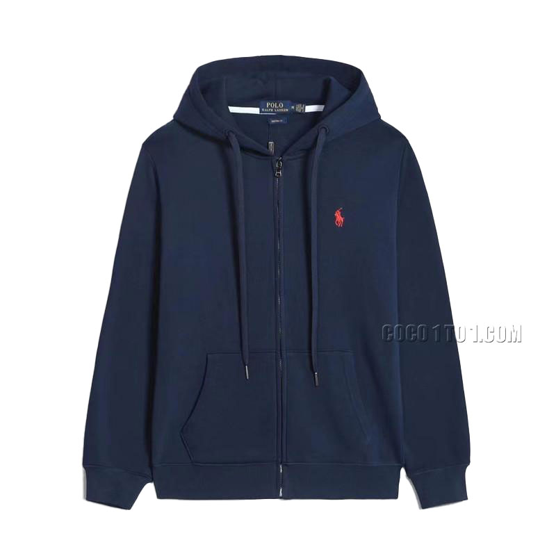 Ralph Lauren Zippered Sweatshirt Navy Red
