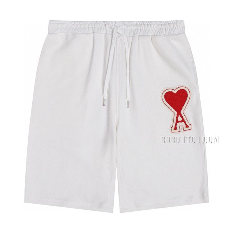 Ami Classic Big A Chapter Love Patch Embroidery SS Casual Shorts