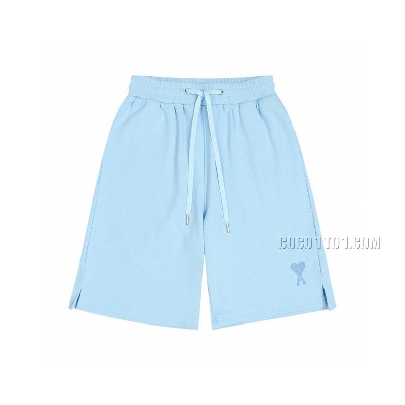 Ami New Love Towel Embroidered SS Casual Shorts