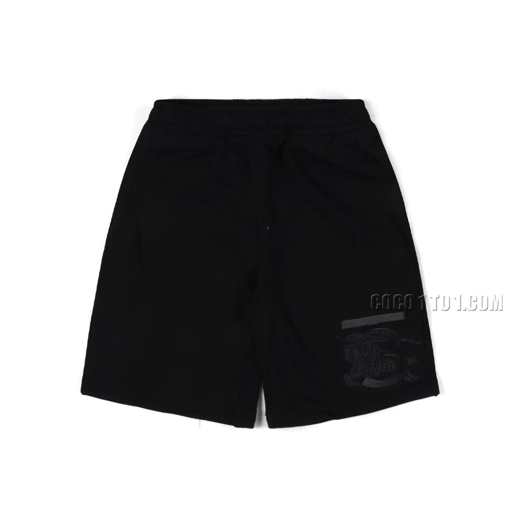 Burberry War Horse Embroidered Logo Loop Shorts