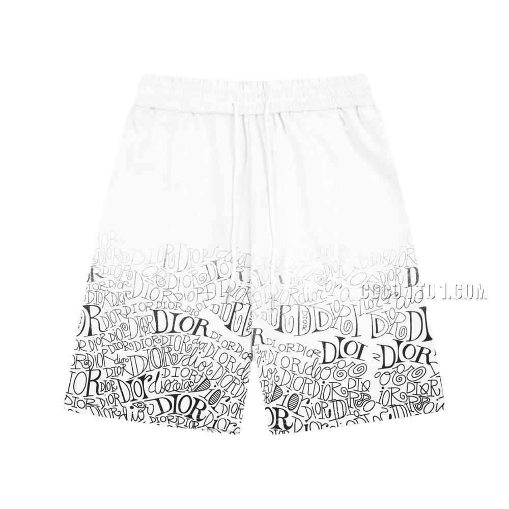 Dior Fall Spring/Summer Collaborative Collection Logo Embroidered Shorts