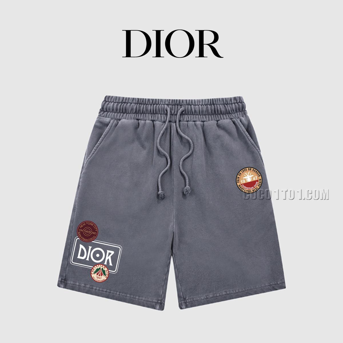 Dior Spring/Summer New American Acid Wash Vintage Print Washed Shorts