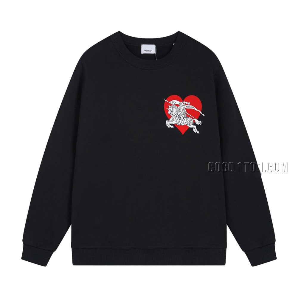 Burberry Equestrian Knight Element Loose Fit Sports Round Neck Sweatshirt