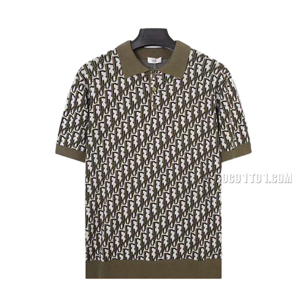 Dior Embossed Knit Polo Shirt N051401