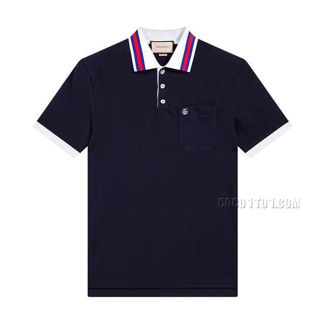 Gucci Double G Pearl Cotton Polo Shirt N051401