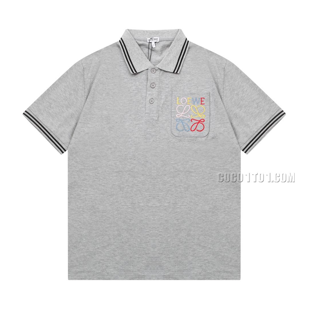 Loewe Letter Logo Embroidered Polo Shirt N051401